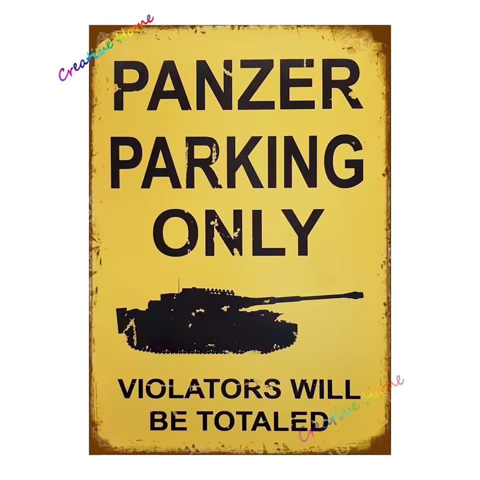 Panzer Parking Poster